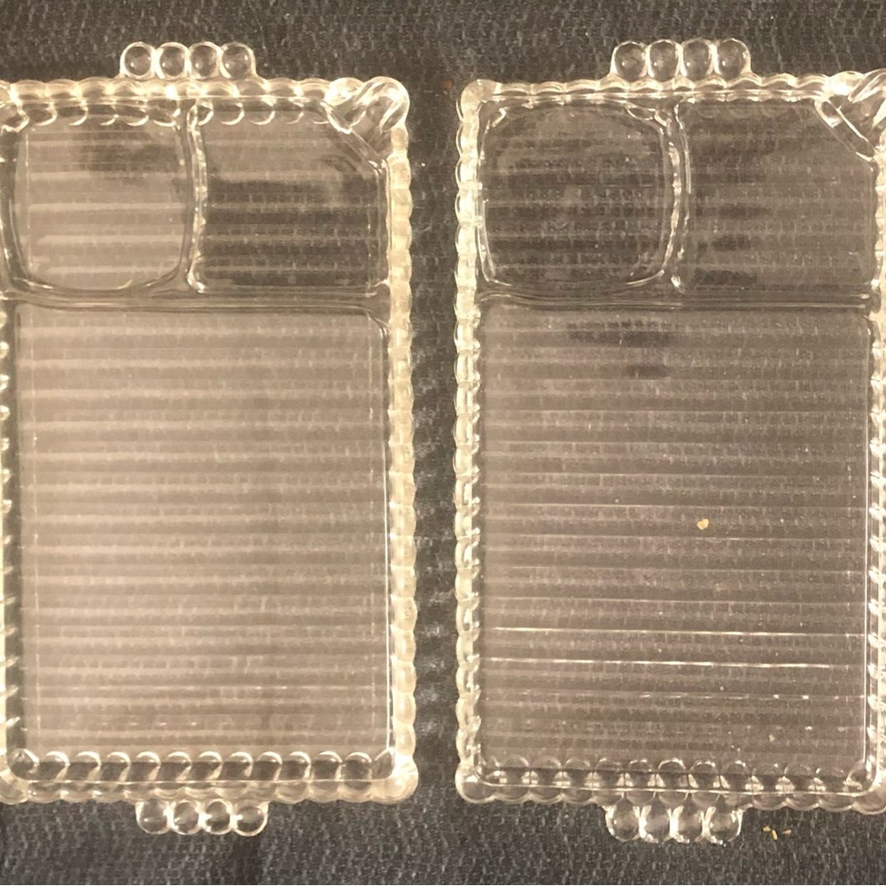 1950’s 4 piece set - Hazel Atlas Glass Sip n Smoke Trays